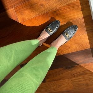 Salvatore Ferragamo leather logo mules/slides